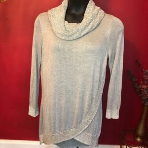 Belldini Silver Wrap Sweater Size 0X